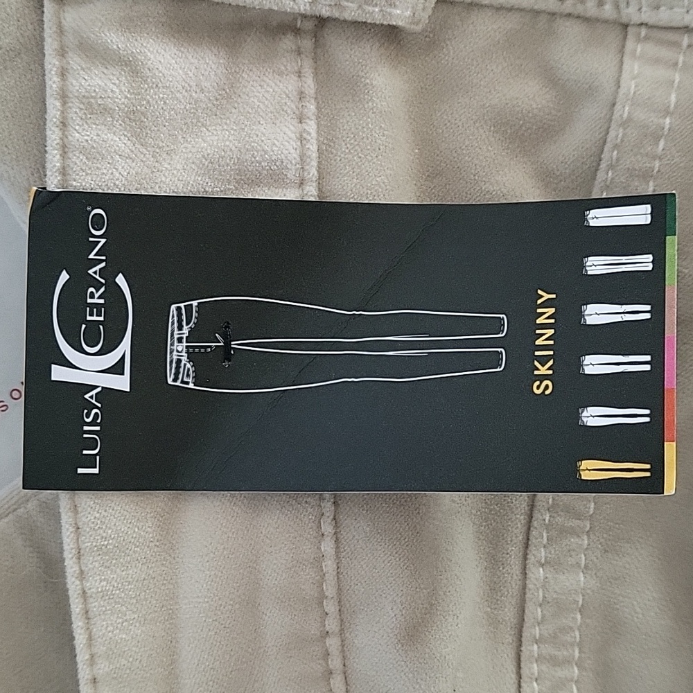 NWT! Luisa Cerano Skinny Velvet Pants - Picture 6 of 11